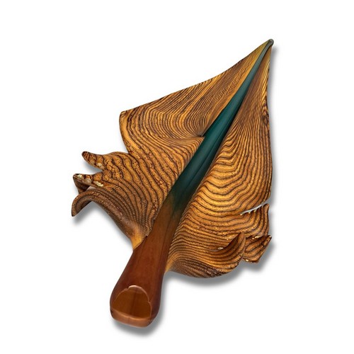 GBG-013 Leaf, Arbor Sculpture Gold Ruby Topaz $1070 at Hunter Wolff Gallery